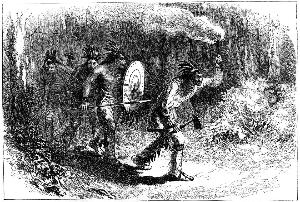 Tuscarora Indians Tracking Fugitives, Late 17th-Early 18th Century by Unbekannt