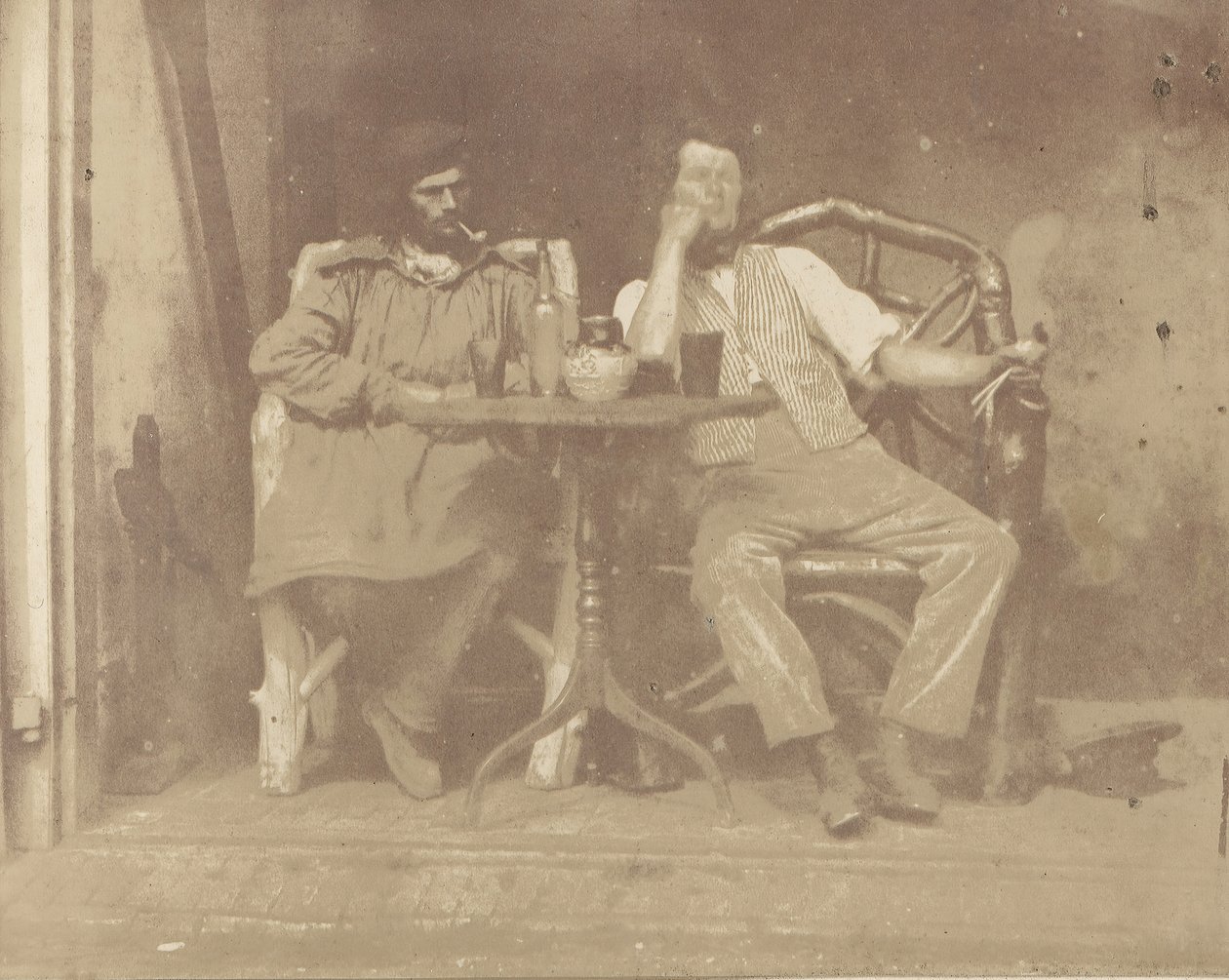 Two Men Seated at a Table by Unbekannt