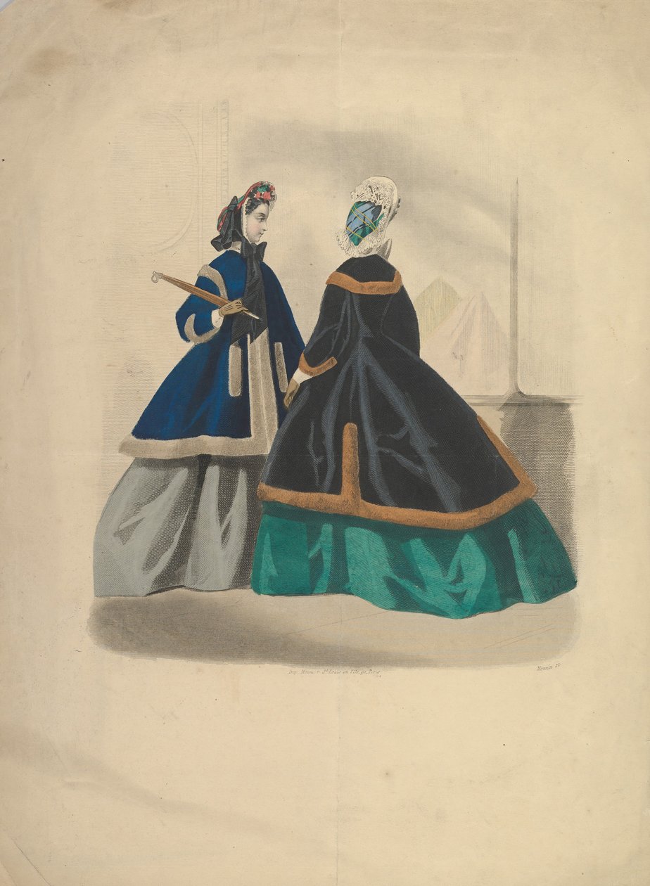 Two Women Wearing Coats by Unbekannt