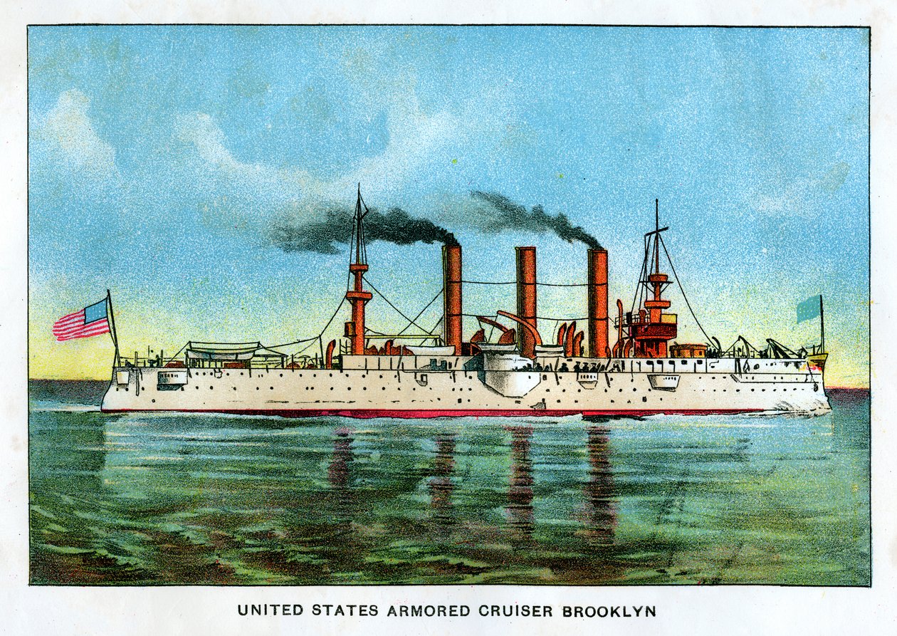 United States Armoured Cruiser Brooklyn, c1890s by Unbekannt