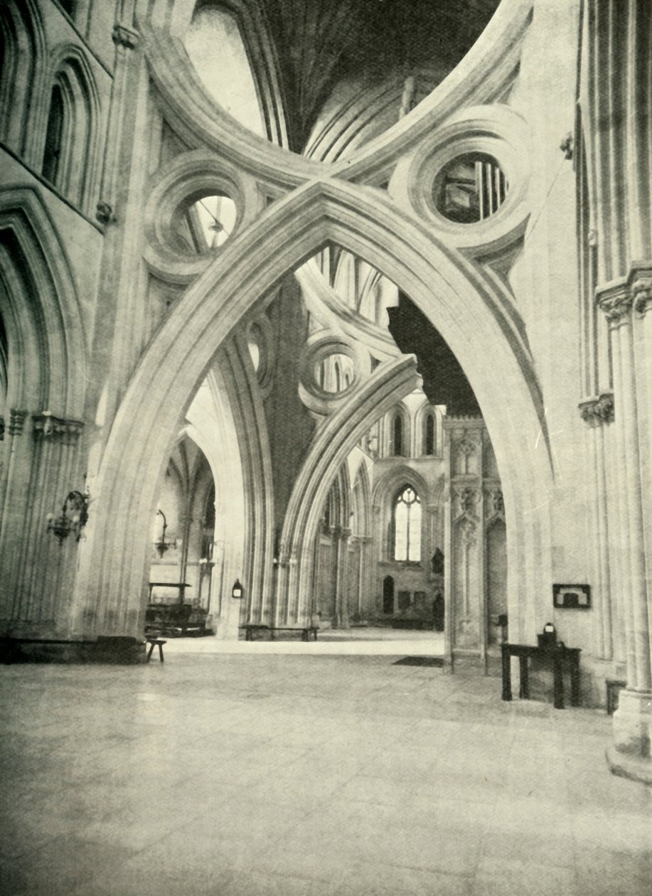 Unusual Arches in Wells Cathedral by Unbekannt