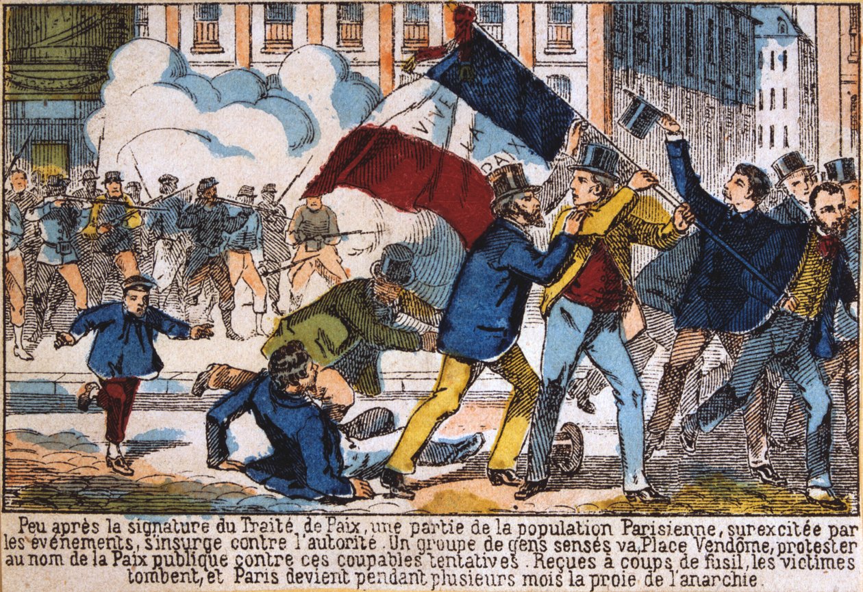 Uprising Leading to the Establishment of the Paris Commune, 1871 by Unbekannt
