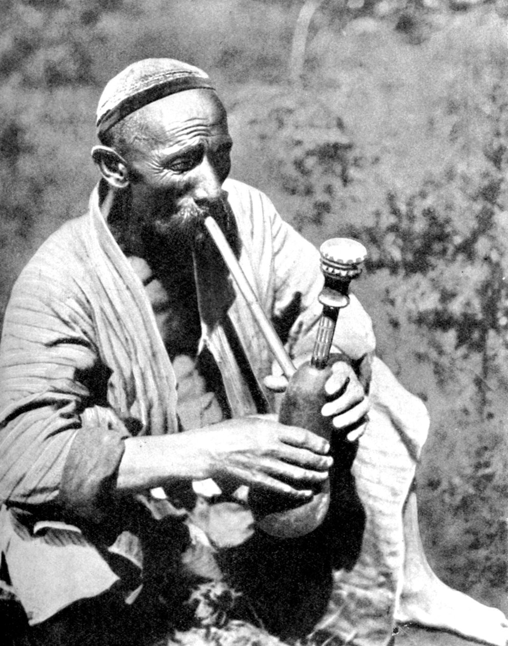Uzbek Man Smoking Calian, Samarkand, 1936 by Unbekannt