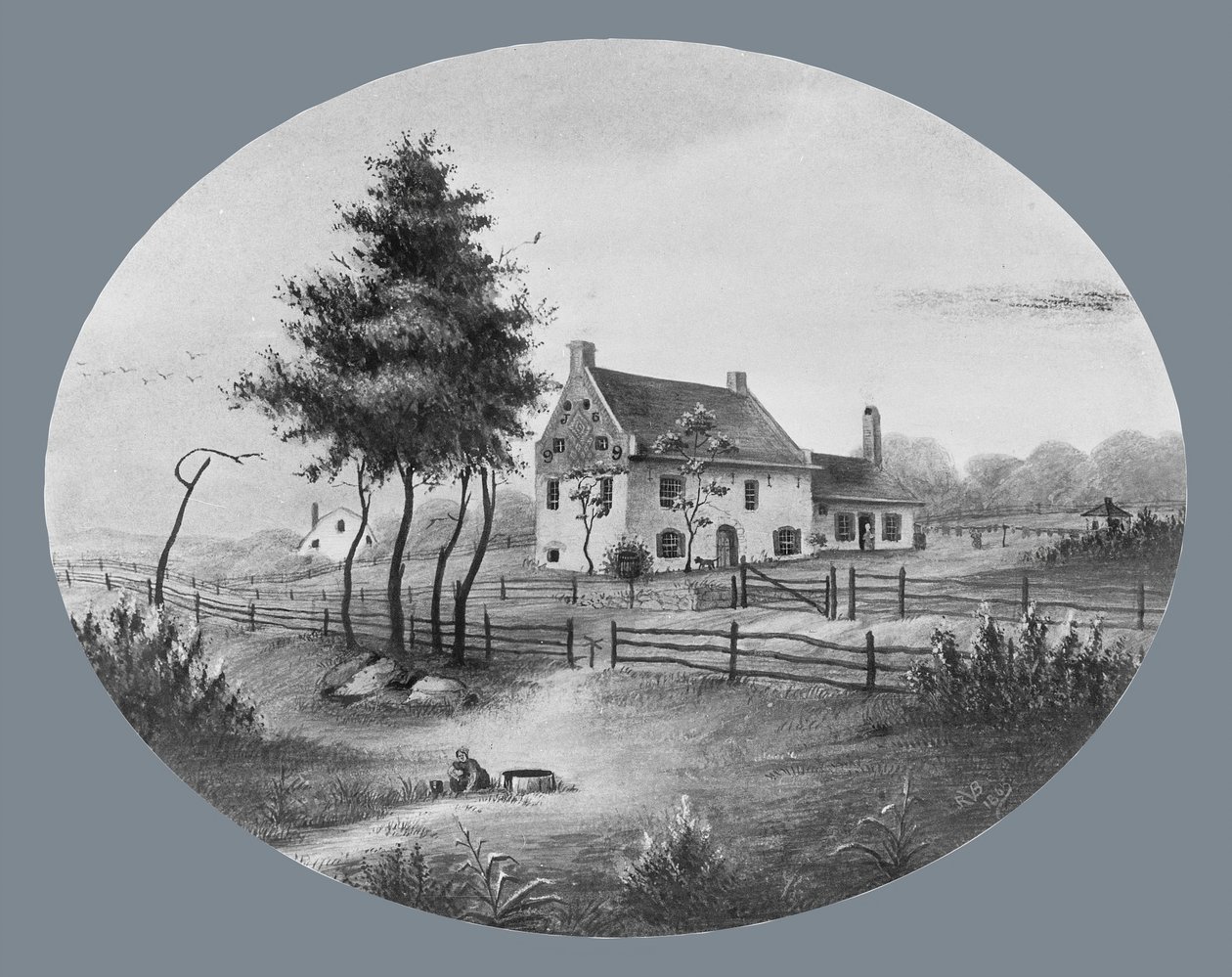 Vechte House at Gowannus, Brooklyn, New York, 1865 by Unbekannt