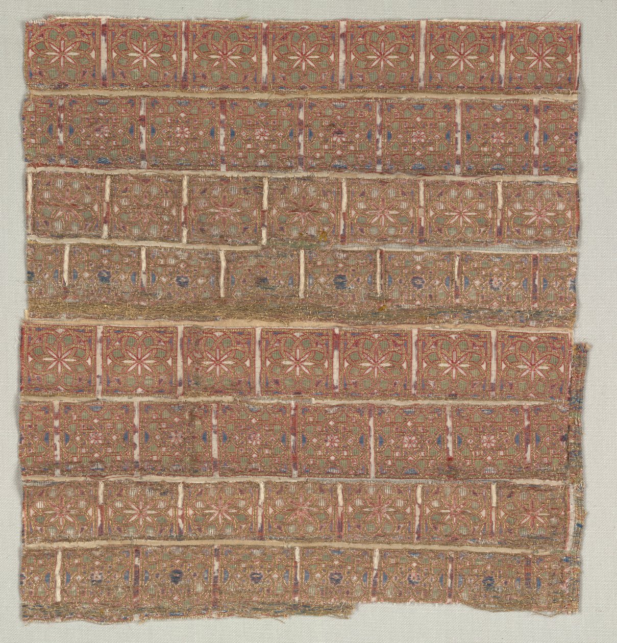 Vestment Fragment with Stars in Staggered Squares by Unbekannt
