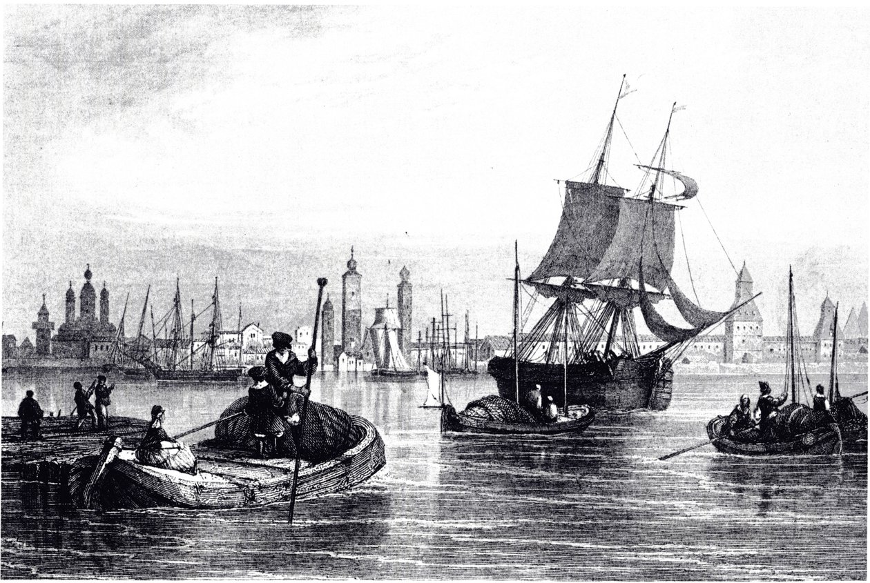 View of Arkhangelsk, 1835 by Unbekannt