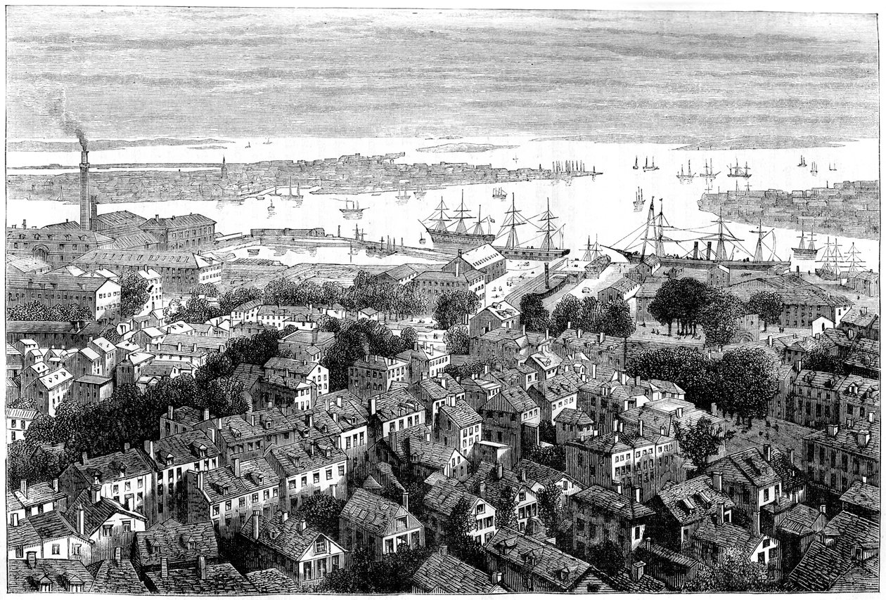 View of Boston from Bunkers Hill, Massachusetts by Unbekannt
