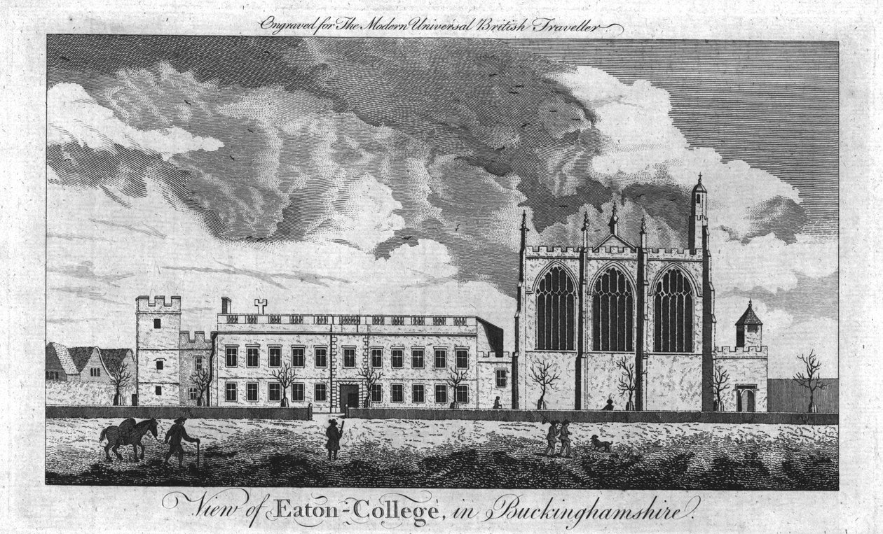 View of Eaton-College, in Buckinghamshire by Unbekannt