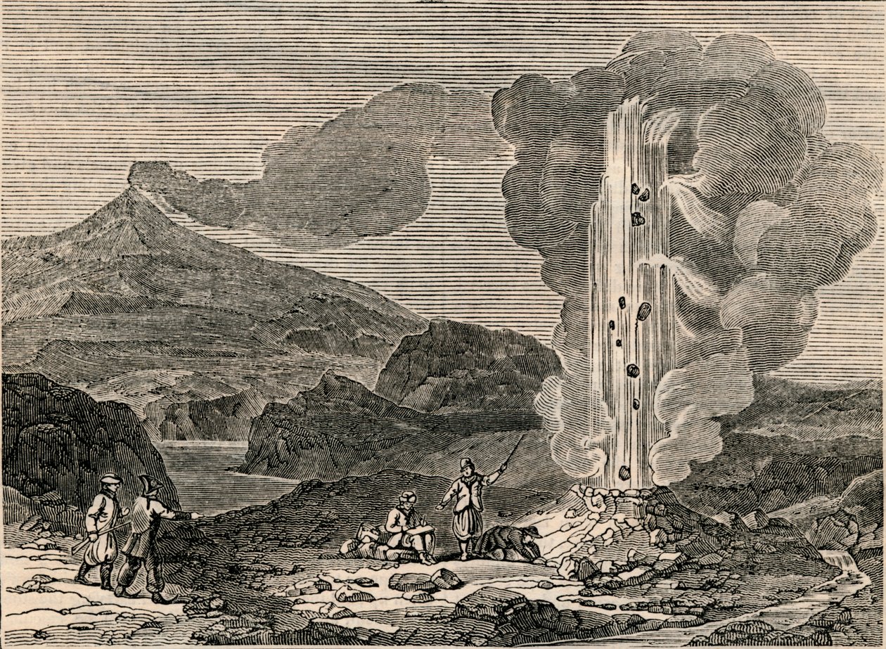 View of a Geyser, or Hot Fountain, 7 December 1833 by Unbekannt