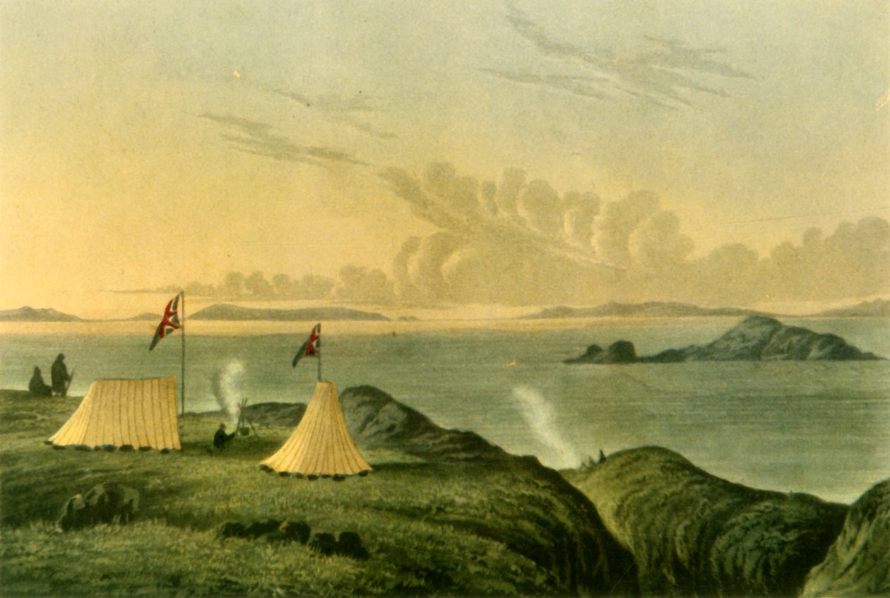 View of the Arctic Sea from the Mouth of the Copper Mine River, Midnight, July 1821 by Unbekannt