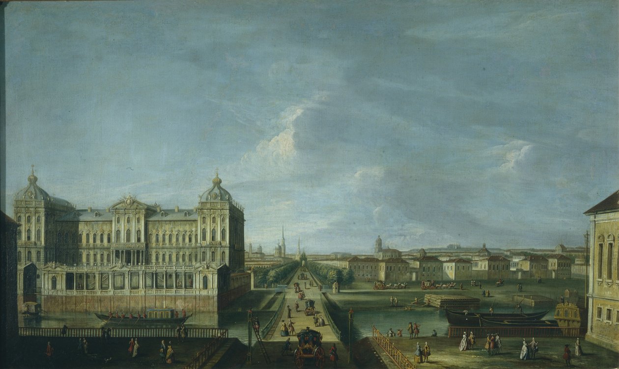 View of the Nevsky Prospekt and the Anichkov Palace by Unbekannt
