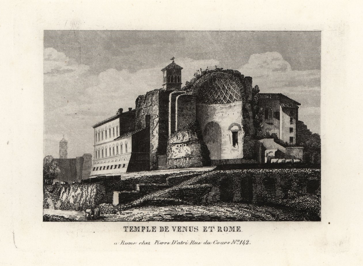 View of the Temple of Venus and Roma, Rome by Unbekannt