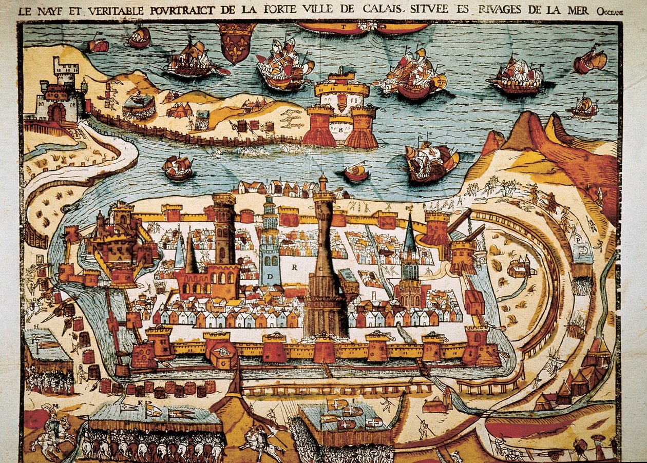 View of the City of Calais in 1538 by Unbekannt