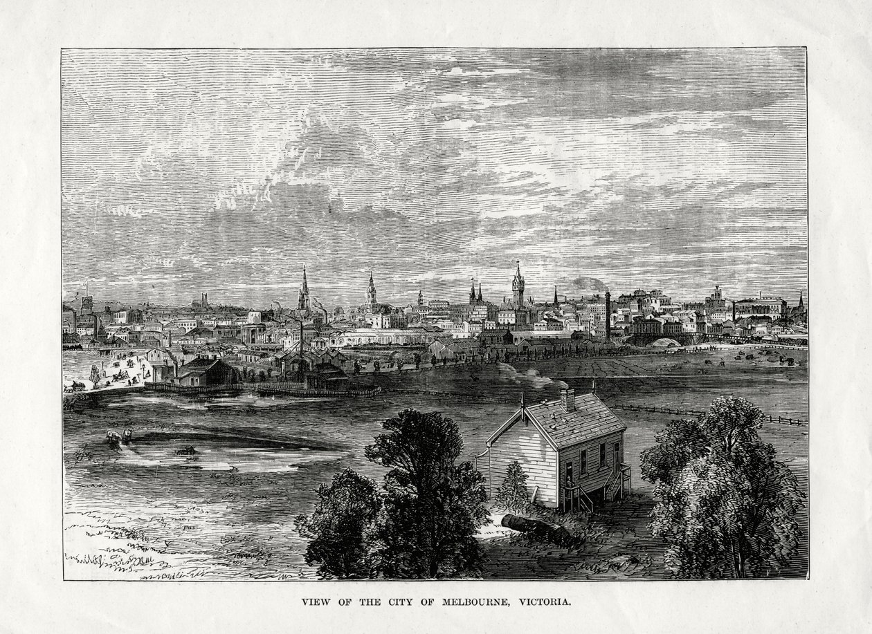 View of the City of Melbourne, Victoria, Australia, 1877 by Unbekannt