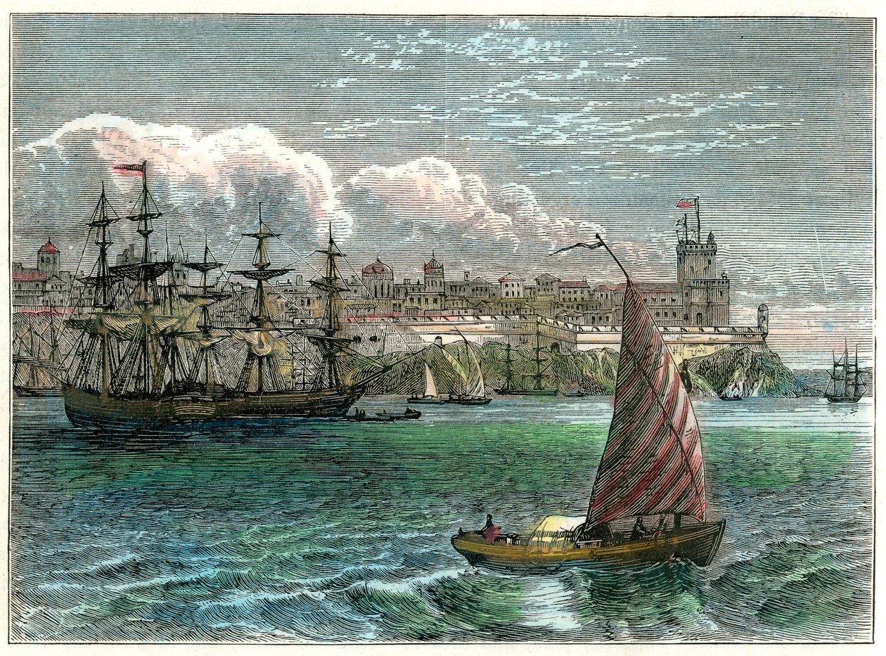 View of the City of San Domingo from the Harbour, Dominican Republic by Unbekannt