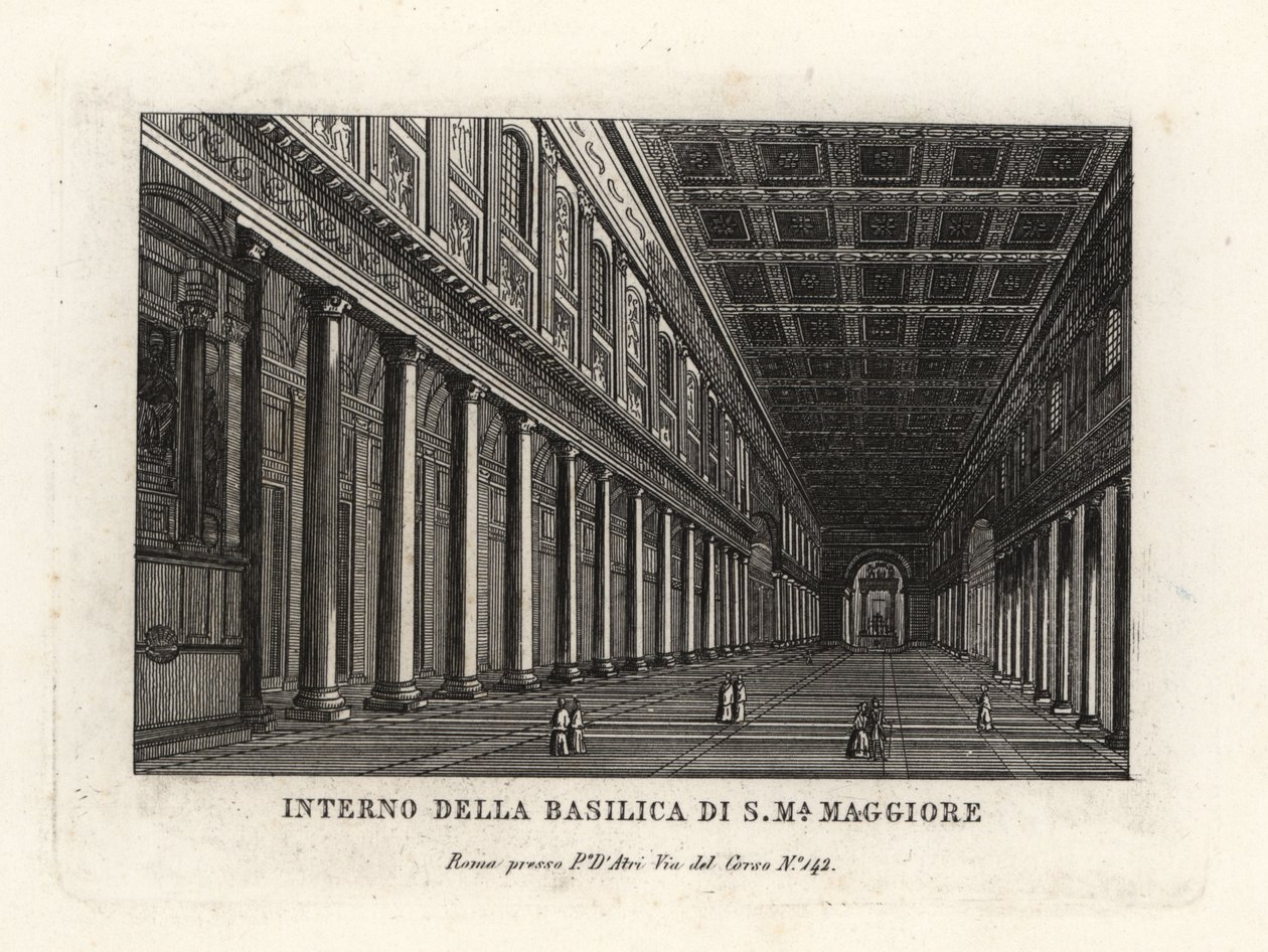 View of the interior of the Basilica di Santa Maria Maggiore, Rome