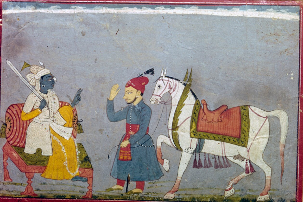 Vishnu in His 10th Incarnation as the White Horse Kalki by Unbekannt