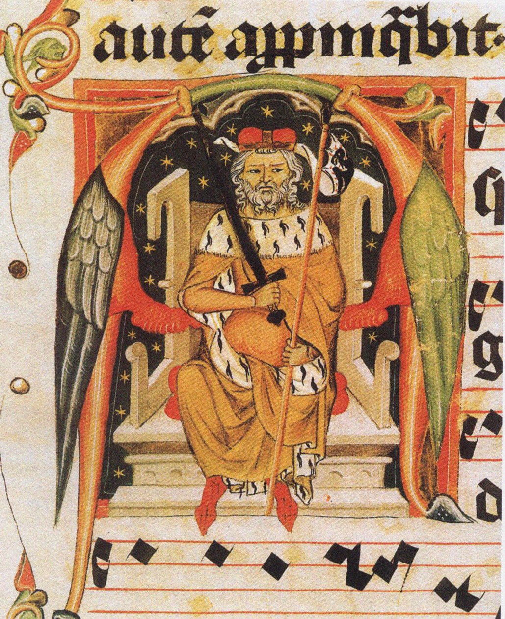 Vratislaus II of Bohemia from the Vysehrad antiphonary by Unbekannt