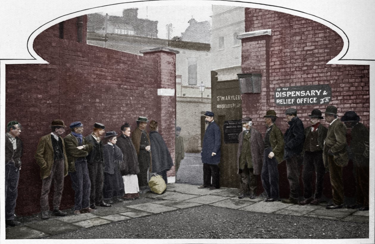 Waiting for Admission to St Marylebone Workhouse, Luxborough Street, London by Unbekannt