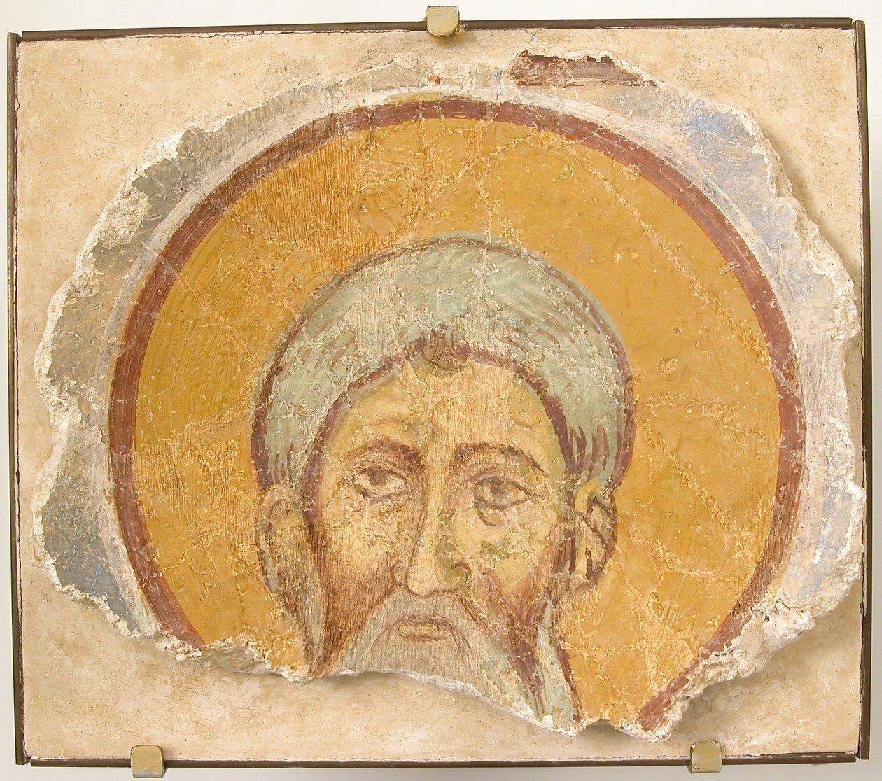 Wall Painting of a Male Saint, Byzantine, 12th century, modern restoration by Unbekannt