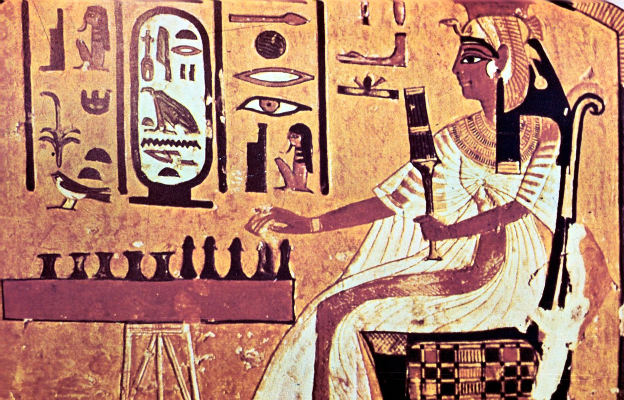 Wall painting from the tomb of Nefertari, Thebes, Ancient Egypt, 19th Dynasty, 13th century BC by Unbekannt