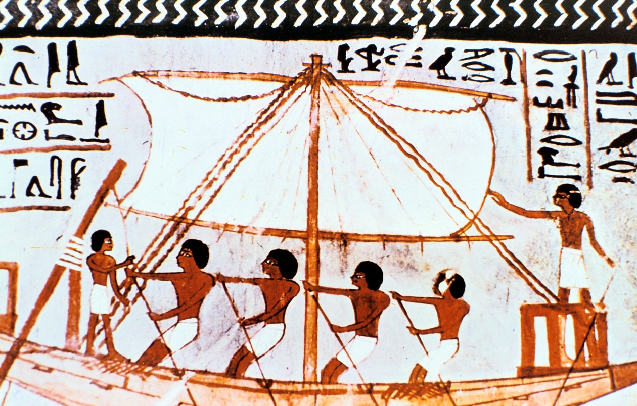 Wall Painting from Tomb of Sennefer, Abydos, Ancient Egypt, 18th Dynasty, c1450 BC by Unbekannt