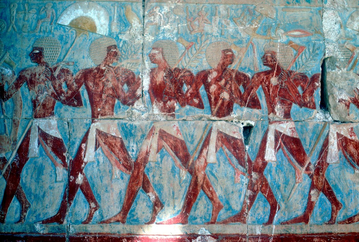 Wall painting (detail), Temple of Queen Hatshepsut, Luxor, Egypt by Unbekannt