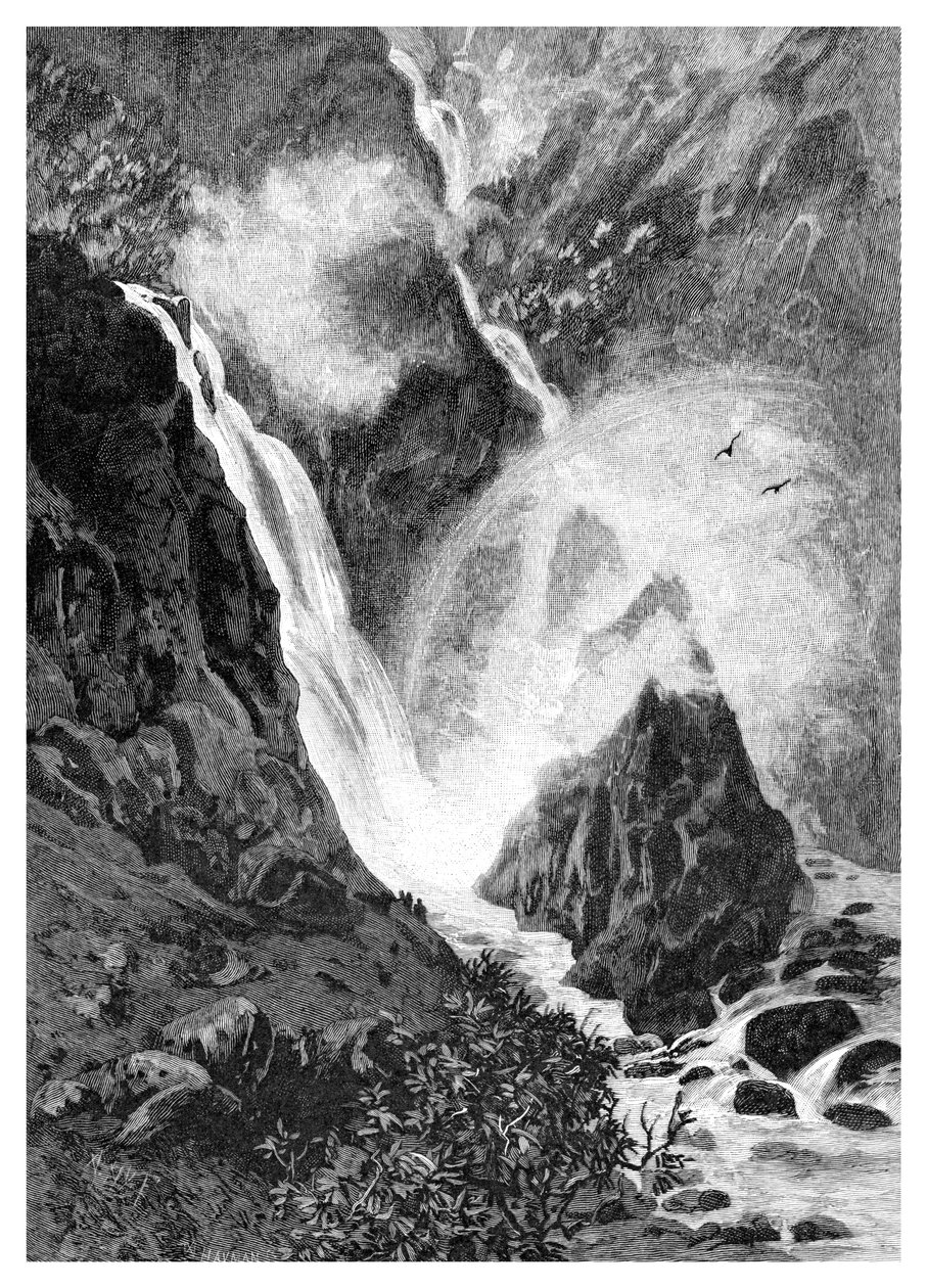 Wallamumbi Falls, New South Wales, Australia, 1886 by Unbekannt