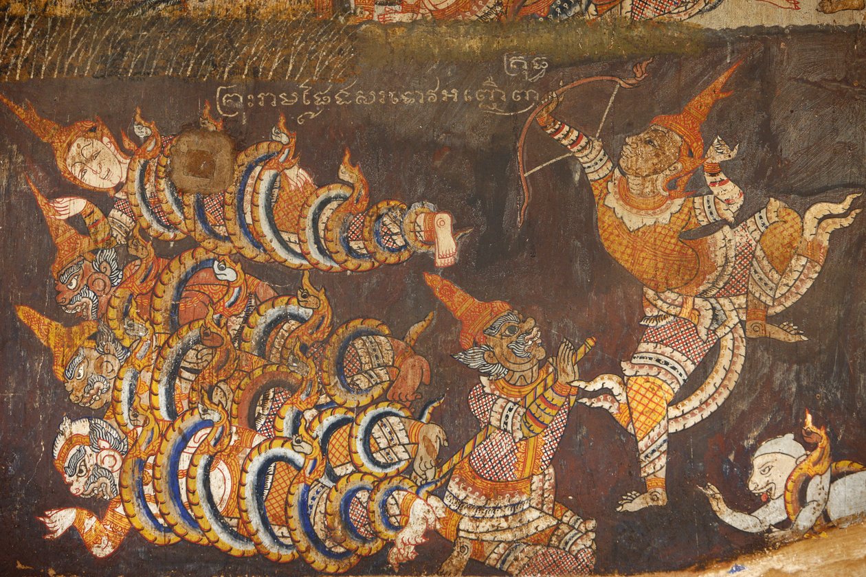 Wat Bo: Mural Painting of the Ramayana, Siem Reap, Cambodia by Unbekannt