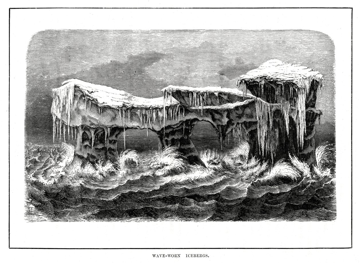 Wave-Worn Icebergs, 1877 by Unbekannt