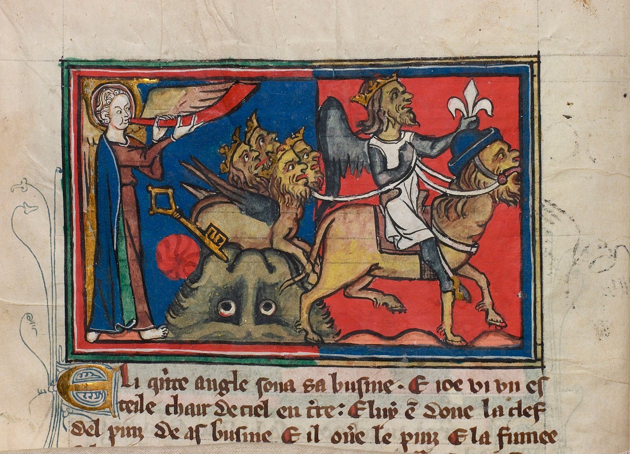 When the fifth angel blew his trumpet... Miniature from: Apocalypse of Saint John by Unbekannt