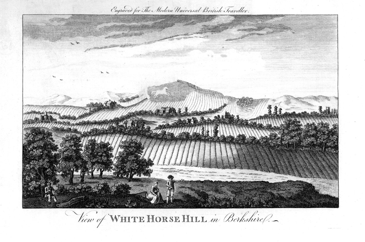 White Horse Hill, Berkshire, Late 18th Century by Unbekannt