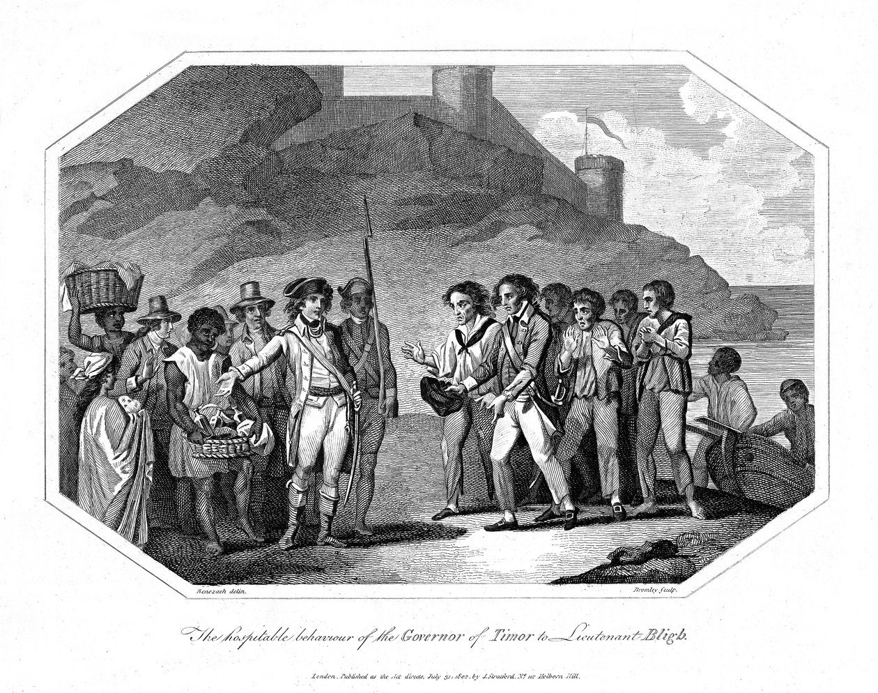 William Bligh, British naval officer received by the Governor of Timor, 14 June 1789, 1802 by Unbekannt