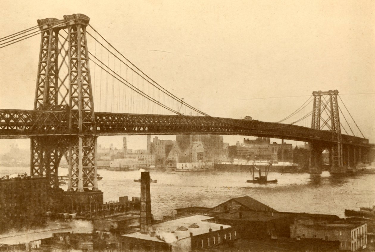 Williamsburg Suspension Bridge, New York by Unbekannt