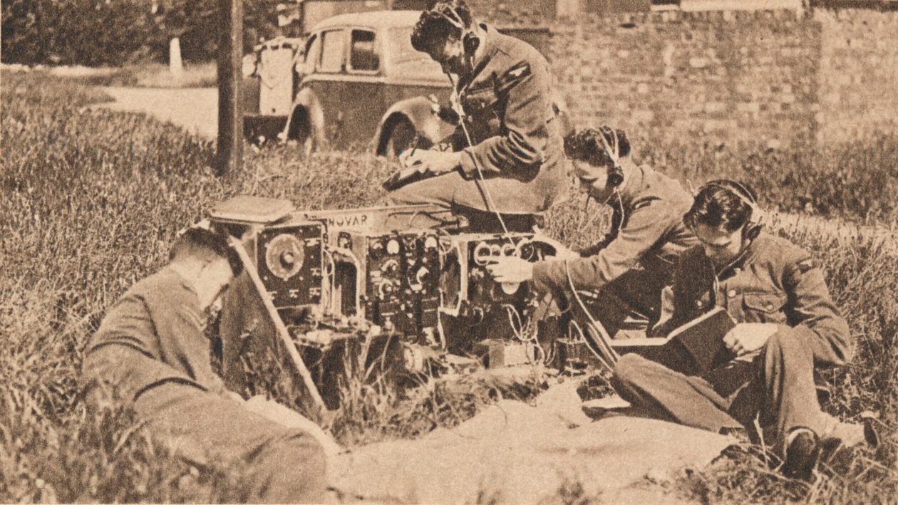 Wireless Operator Inside Latest Type of Training Machine, 1940 by Unbekannt