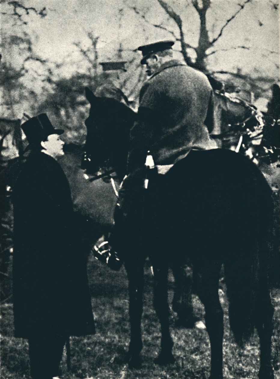 With King George V at Military Exercises by Unbekannt