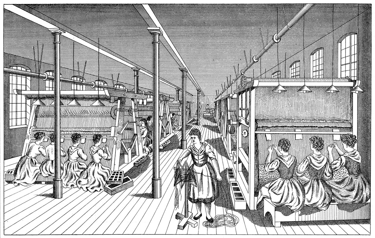 Women Workers in a Carpet Factory, c1895 by Unbekannt