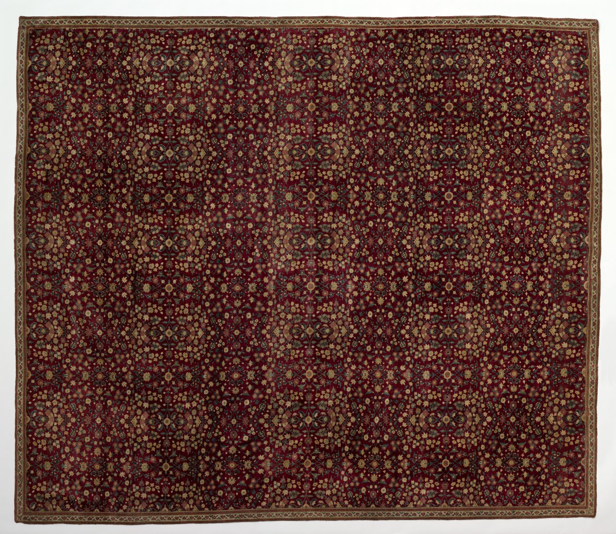 Woolen Carpet with Millefleurs Decoration, Early 1600s by Unbekannt