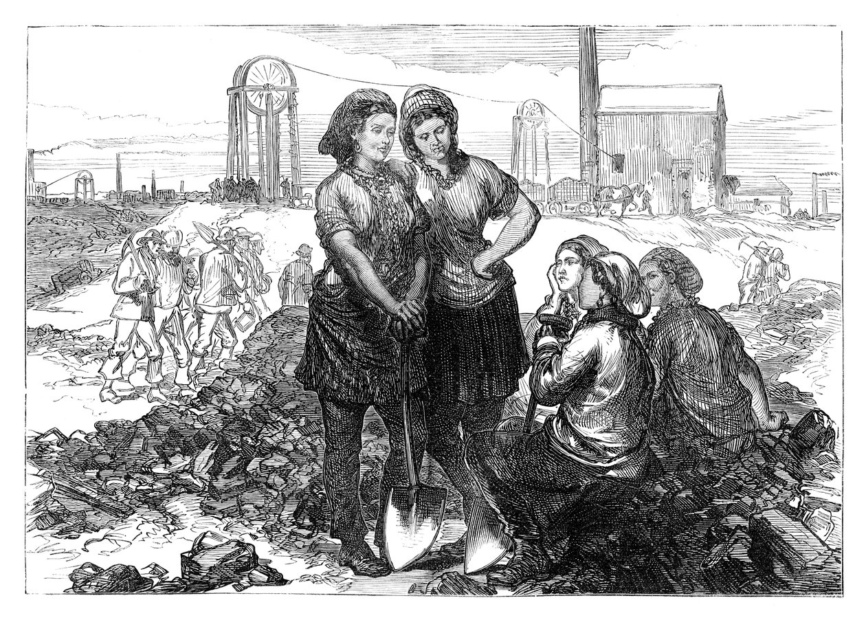 Work Girls at the Wigan Collieries, Late 19th Century by Unbekannt