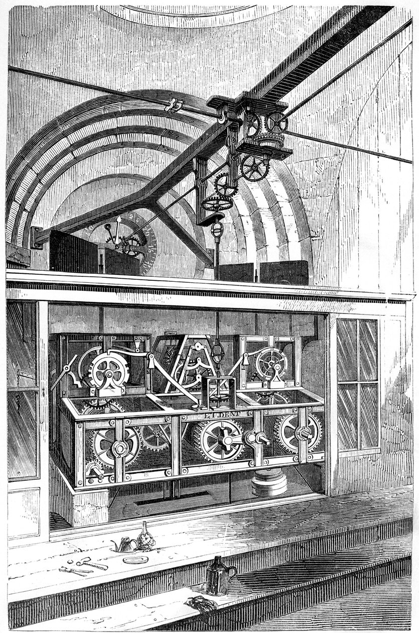 Working parts of the clock at the Royal Exchange, London, 1866 by Unbekannt