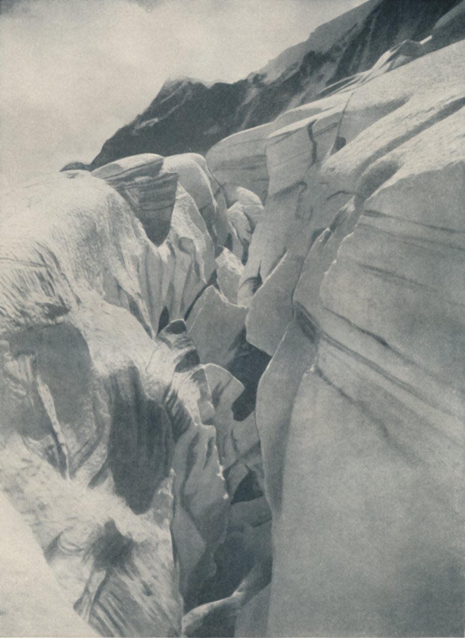 Yawning Crevasse By The Bergli Above Grindelwald, c1935 by Unbekannt