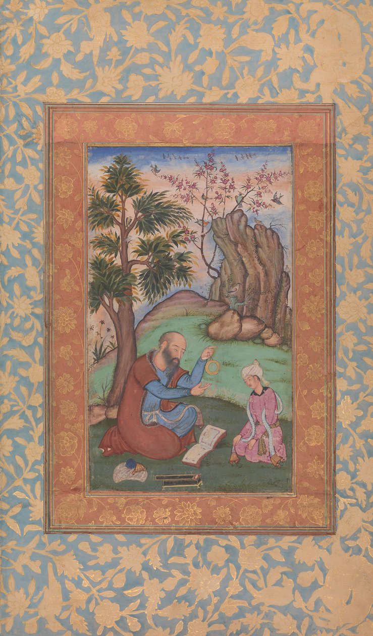 Young Prince and Mentor Sitting in Landscape, ca. 1600 by Unbekannt