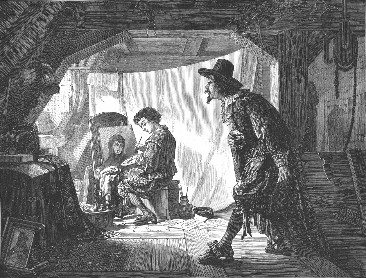 Young Rubens surprised by his master, Van Oort, 1875 by Unbekannt