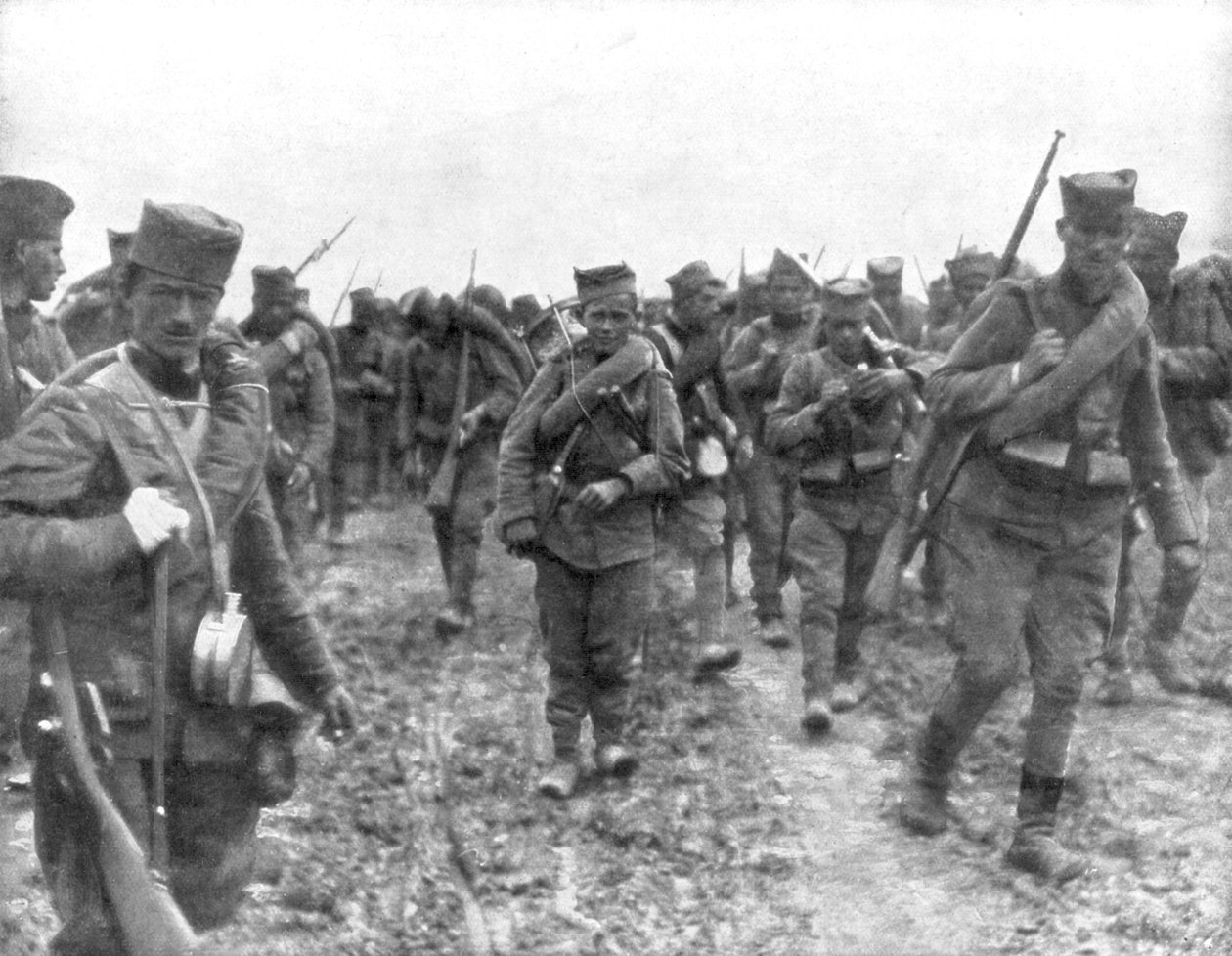 Young Serbian recruits by Unbekannt
