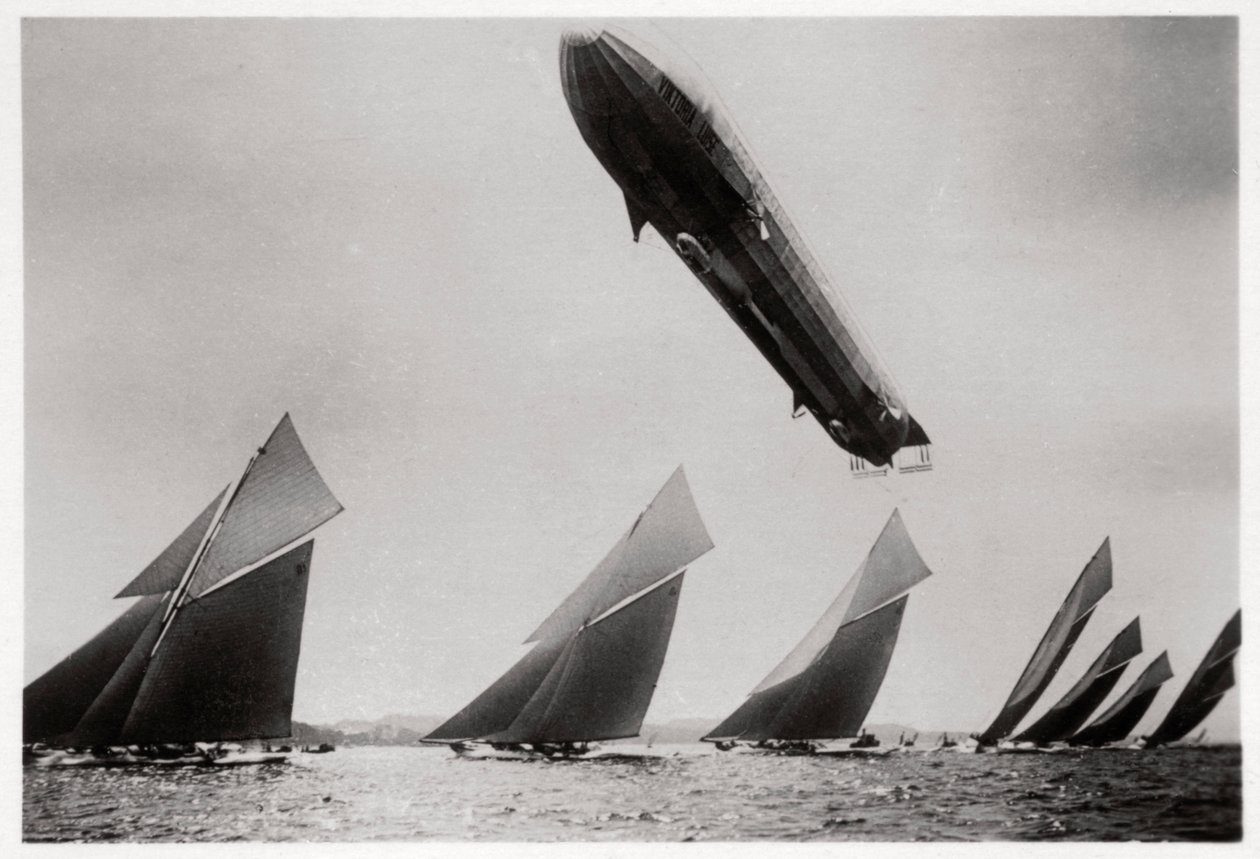 Zeppelin LZ11 Viktoria Luise in flight during the Kiel Regatta, Germany by Unbekannt
