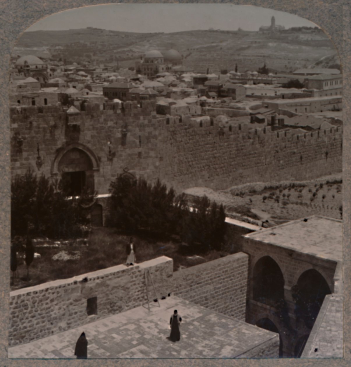 Zion Gate. The Mount of Olives and Mount Scopus in the Distance by Unbekannt