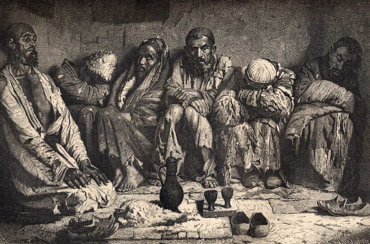 An Opium Den in Central Asia, Illustration from 