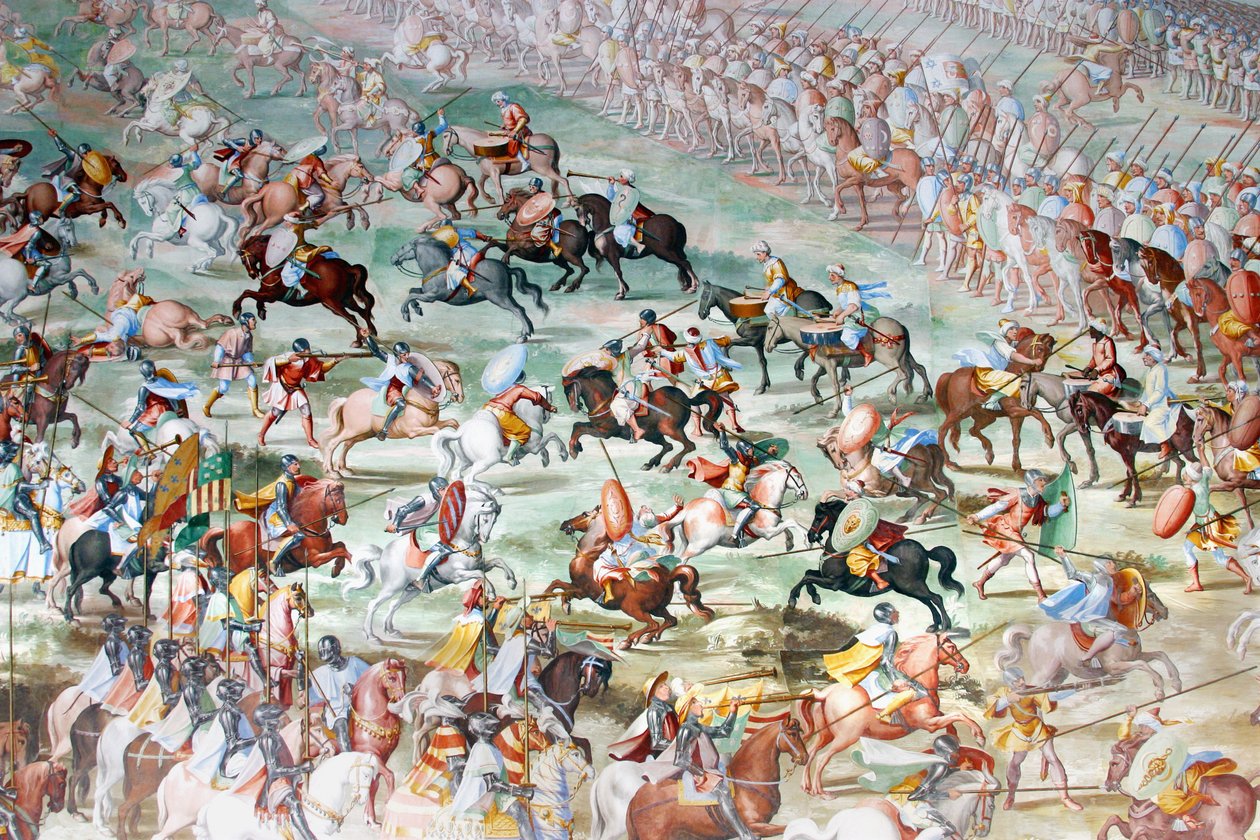 Battle Scene (detail) from the Frescoes in the Hall of Battles by Unbekannt Unbekannt
