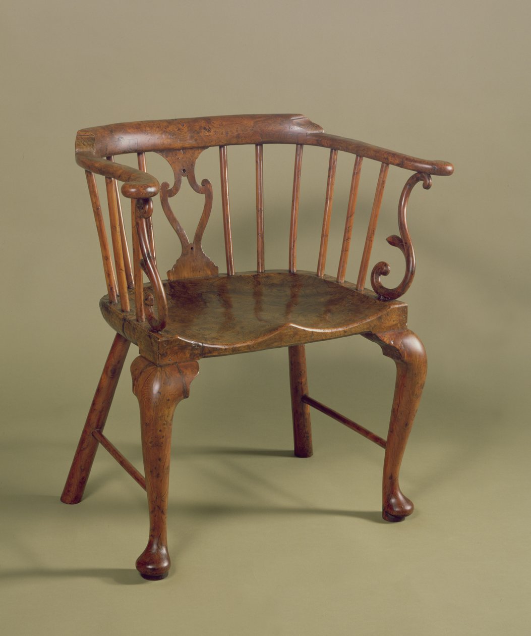 Burr yew and elmwood Windsor chair, c.1760 by Unbekannt Unbekannt