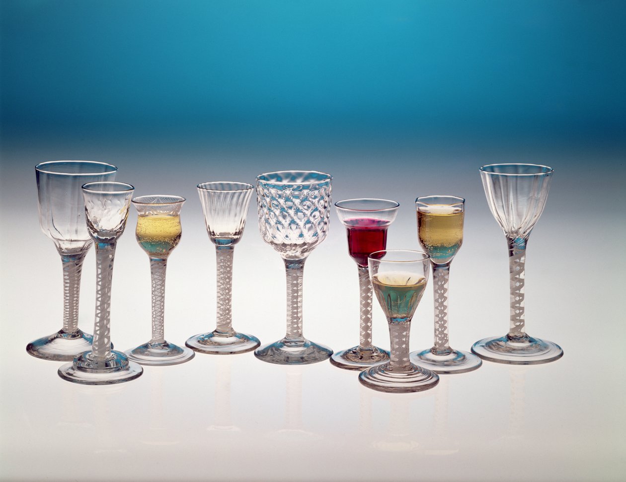 Collection of wine glasses, c.1755-60 by Unbekannt Unbekannt